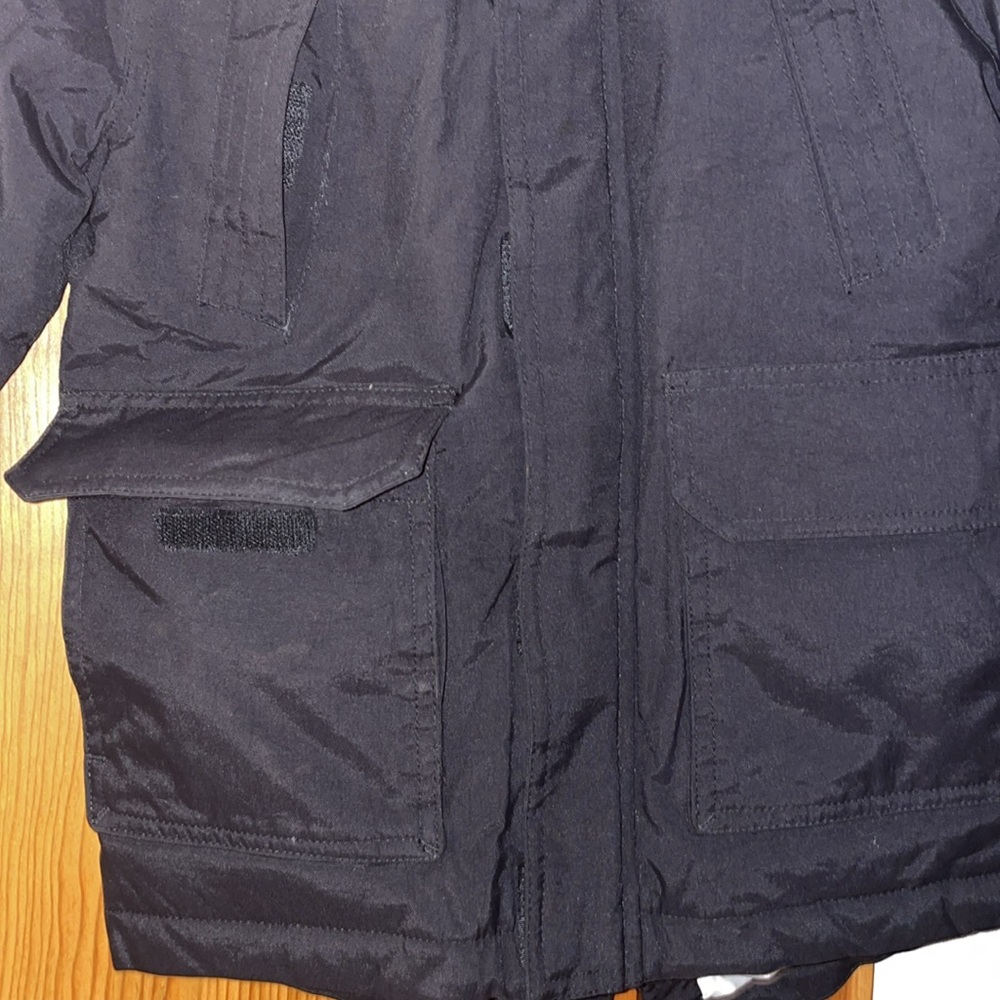 Eddie Bauer Down Coat Black Parka Jacket Faux Fur Trim Hood Waterproof 4 Kids - Picture 9 of 14